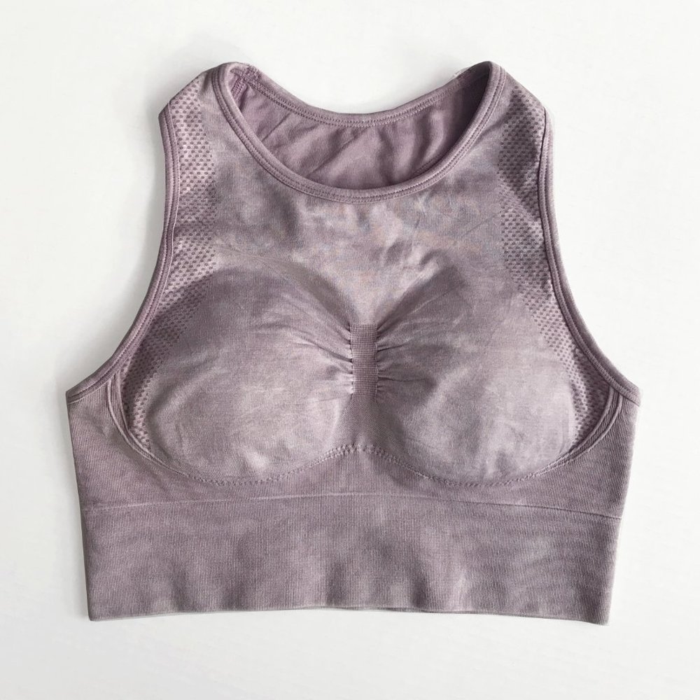 Dusty Purple Stonewash Athletic Bra Sports Bra - NWOT Size M